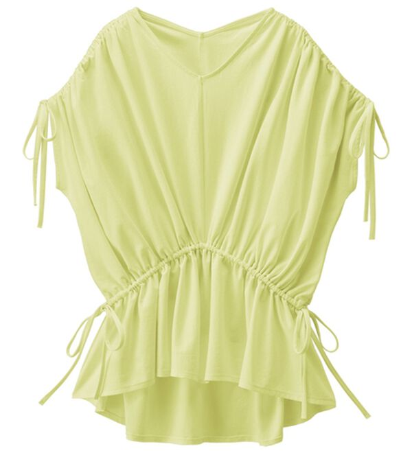 RANAN（ラナン）の「ひんやり！ギャザーデザインカットソー（チュニック）」｜詳細画像