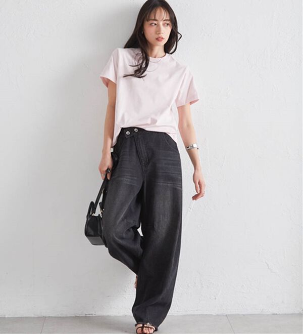 RANAN（ラナン）の「【5つの機能付】ひんやり着回し抜群ベーシックＴシャツ＜選べる着丈＞（Tシャツ）」｜詳細画像