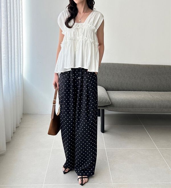 GeeRA（ジーラ）の「【体型カバー】上品なのにラクちんワイドパンツ（フルレングスパンツ）」｜詳細画像