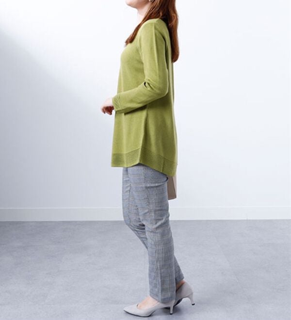 BELLUNA（ベルーナ）の「ミラノリブ編地切替チュニック（チュニック）」｜詳細画像