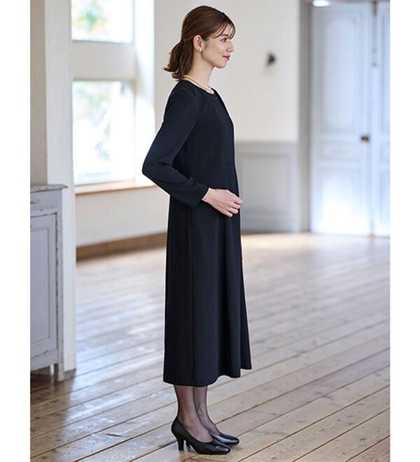 BELLUNA（ベルーナ）の「洗える！ケープボレロ付ワンピースアンサンブル（ブラックフォーマル（喪服・礼服））」｜詳細画像