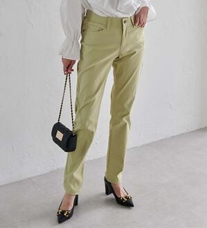 RANAN（ラナン）の「ハイスペックストレッチ美脚パンツ（フルレングスパンツ）」｜ライトイエロー