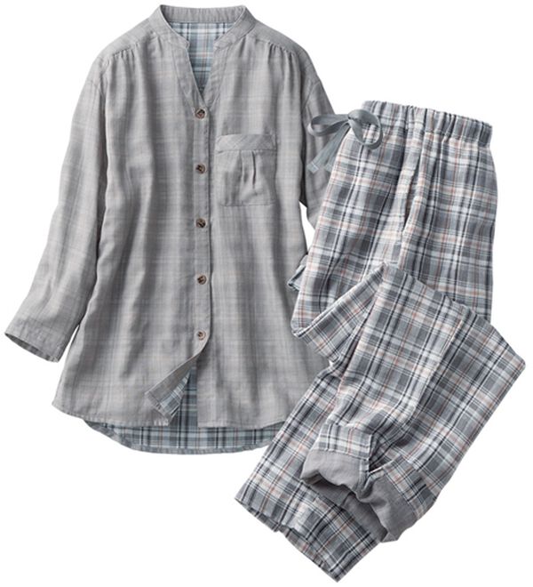 LAVIENNE（ラヴィエンヌ）の「【オーガニックコットン使用】綿１００％Ｗガーゼのルームパジャマ（パジャマ・ルームウェア）」｜詳細画像