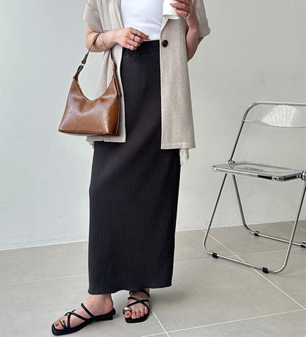 GeeRA（ジーラ）の「セルフカット美脚魅せタイトスカート（ロングスカート）」｜詳細画像