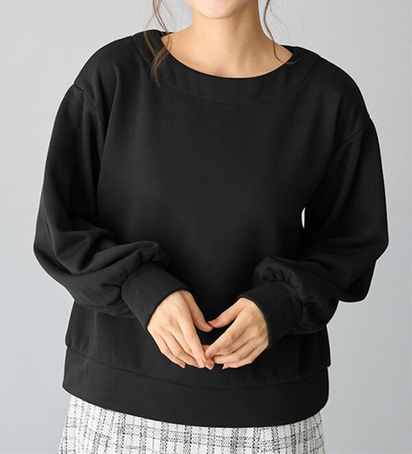 alotta（アロッタ）の「あったか裏ファー袖タックスウェット（カットソー）」｜詳細画像