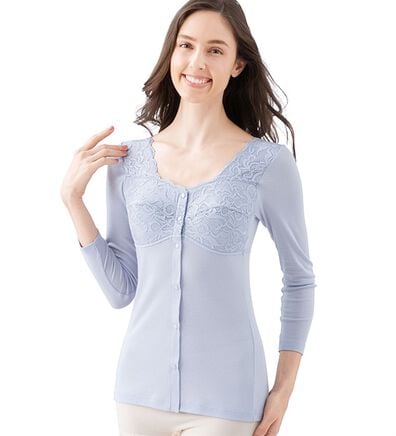 「【４色組】脱ぎ着が簡単！綿混前あきブラキャミ（肌着・インナーウェア）」