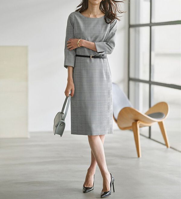 RANAN（ラナン）の「洗える！ベルト付タイトワンピース（その他ワンピース）」｜詳細画像