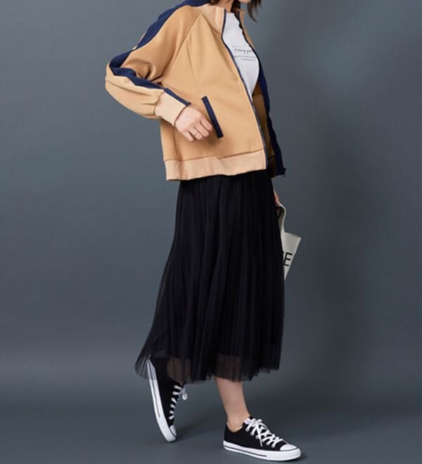 BELLUNA（ベルーナ）の「【Ｌａｇｒｉｌｕａ】配色ライン使いコクーンジャケット（その他ジャケット）」｜詳細画像