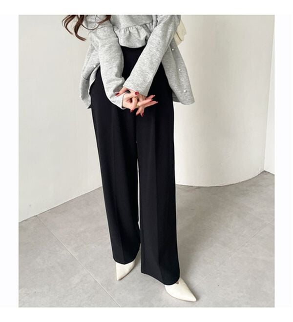 GeeRA（ジーラ）の「美脚魅せタックワイドスラックスパンツ（ワイドパンツ・ガウチョ）」｜詳細画像