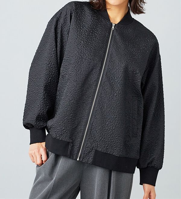 BELLUNA（ベルーナ）の「【Lagrilua】ふくれジャカードブルゾンジャケット（ブルゾン）」｜詳細画像