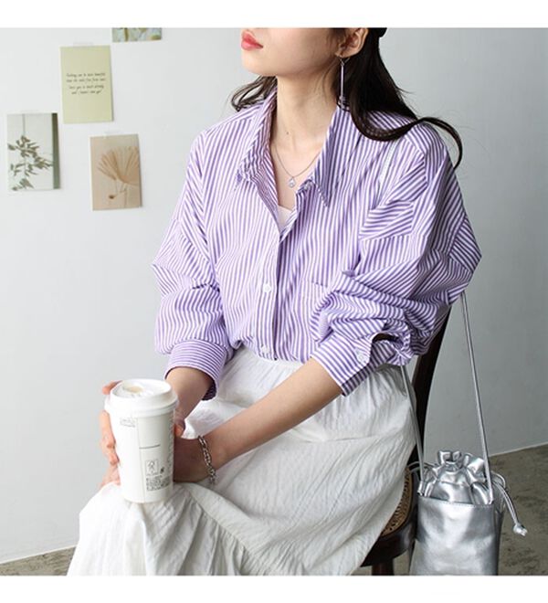 GeeRA（ジーラ）の「アソート柄オーバーサイズシャツ（シャツ）」｜詳細画像