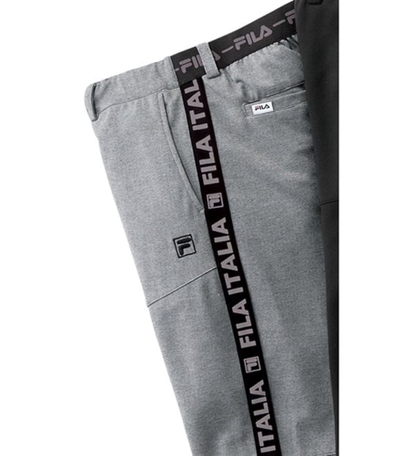 「＜フィラ＞のびのびニットテーパードパンツ（メンズフルレングスパンツ）」｜グレー