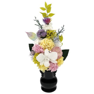 「虹色のお供え用プリザーブドフラワー　千鶴（仏壇・仏具）」