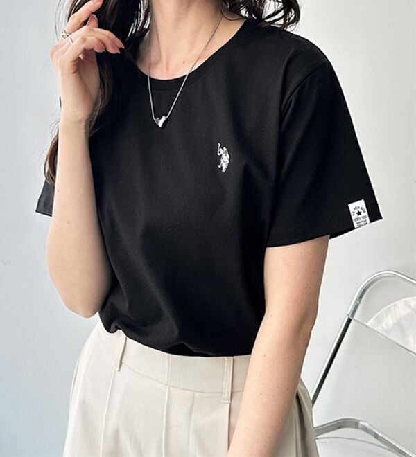 GeeRA（ジーラ）の「【ＵＳ．ＰＯＬＯ．ＡＳＳＮ】接触冷感ワンポイント刺繍Ｔシャツ（Tシャツ）」｜詳細画像