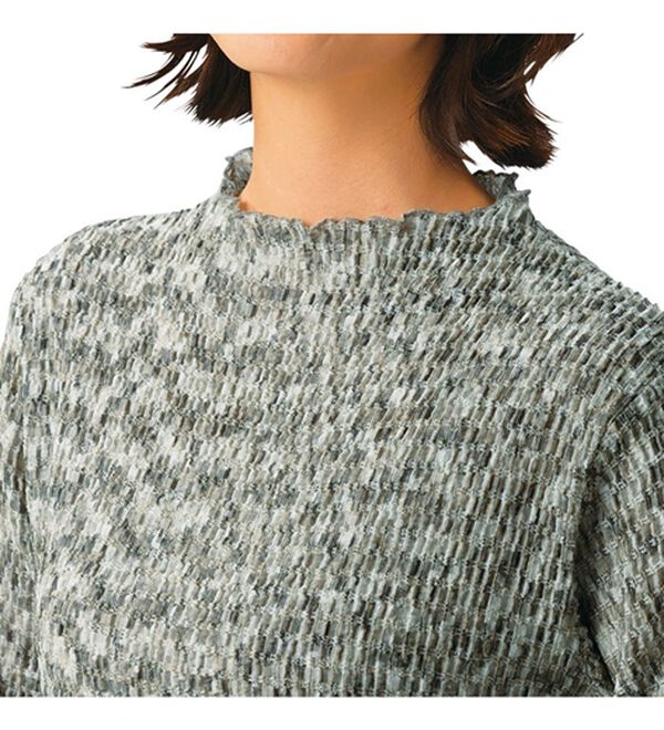 ルフラン（ルフラン）の「【３色組】メロー衿ジャカード柄プルオーバー（カットソー）」｜詳細画像