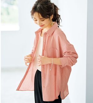 BELLUNA（ベルーナ）の「【快適Ｌａｂ．】シワになりにくい！バックシャーリングデザインシャツ（シャツ）」｜詳細画像