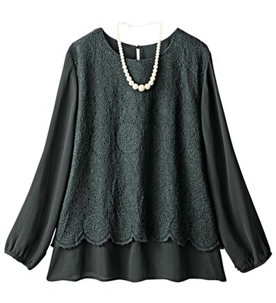 ルフラン（ルフラン）の「レース使いフォーマルブラウス（ブラックフォーマル（喪服・礼服））」