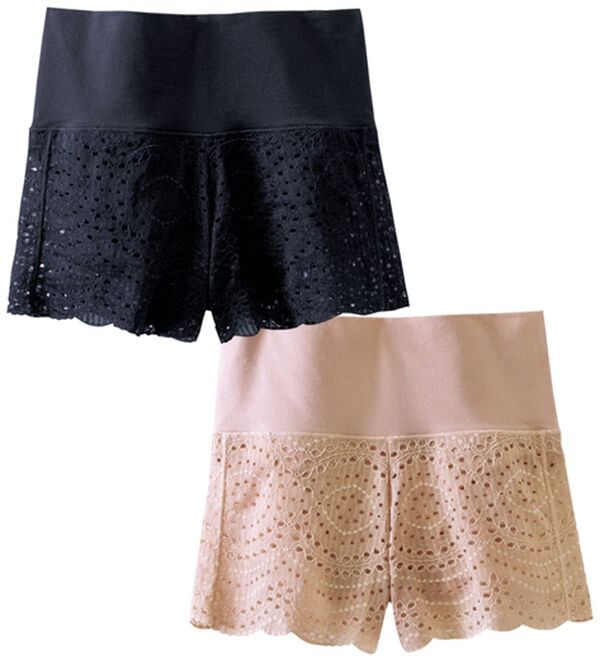 LAVIENNE（ラヴィエンヌ）の「鼠径部（そけいぶ）開放でらくらくショーツ（ショーツ）」｜レース2色組