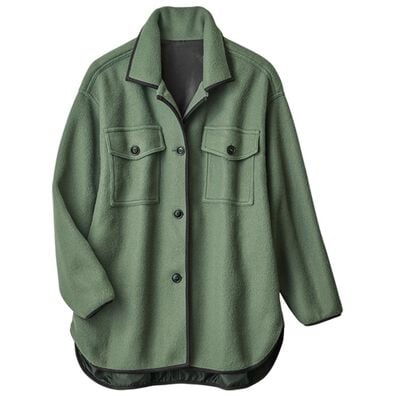 ルフラン（ルフラン）の「ウール見え素材の軽量コート（ハーフコート）」