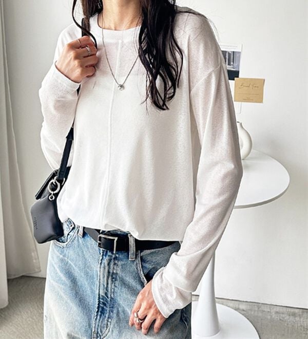 GeeRA（ジーラ）の「着回し自在！スラブシアートップス（カットソー）」｜詳細画像