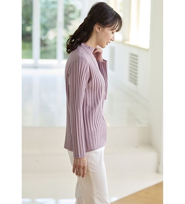 BELLUNA（ベルーナ）の「ウール入りウォッシャブルセーター（ニット・セーター）」｜詳細画像