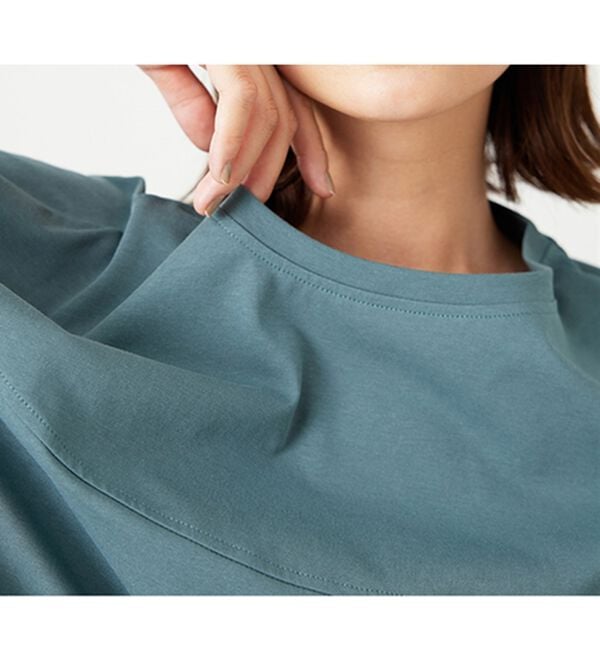 BELLUNA（ベルーナ）の「ヒンヤリ冷感！切替デザインプルオーバー（カットソー）」｜詳細画像