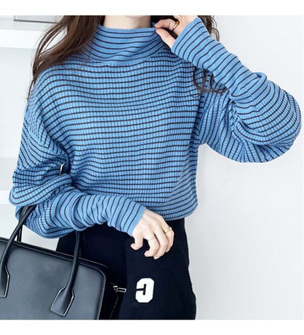 GeeRA（ジーラ）の「ボリュームスリーブハイネックニット（ニット・セーター）」｜詳細画像