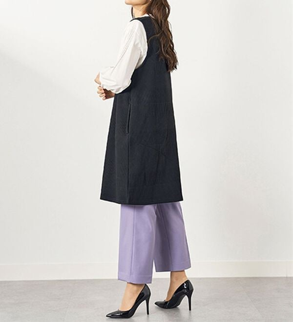 BELLUNA（ベルーナ）の「ボーダージャカード素材ジャンパースカート（ジャンパースカート）」｜詳細画像