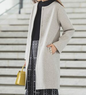 伊太利屋☆パールビジュー素敵なノーカラージャケット 11号 ブラック パイピング 伊太利屋☆パールビジュー素敵なノーカラージャケット 11号