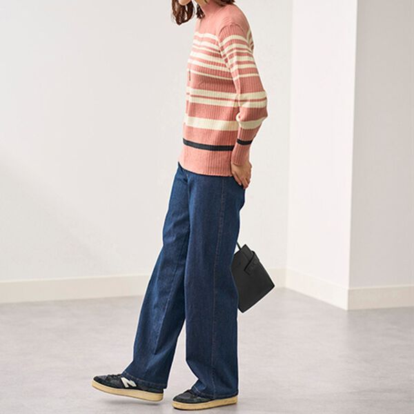 BELLUNA（ベルーナ）の「春のおしゃれ着に最適！ボーダーニット（ニット・セーター）」｜詳細画像