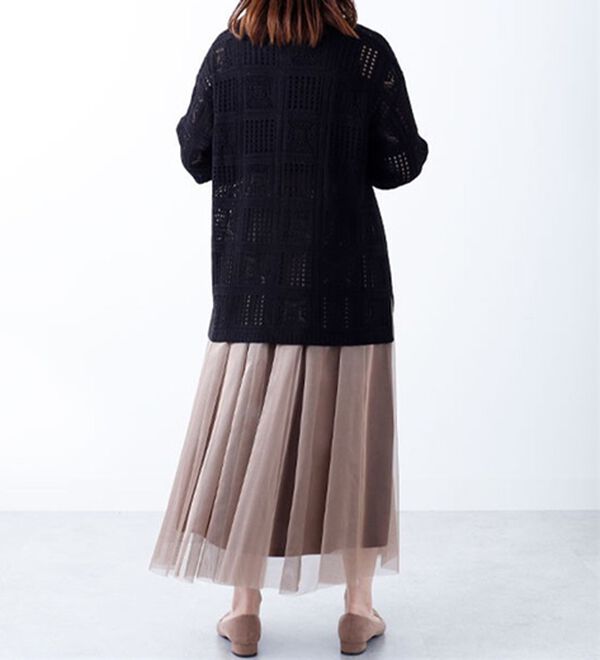 BELLUNA（ベルーナ）の「チュール素材フレアスカート（ロングスカート）」｜詳細画像