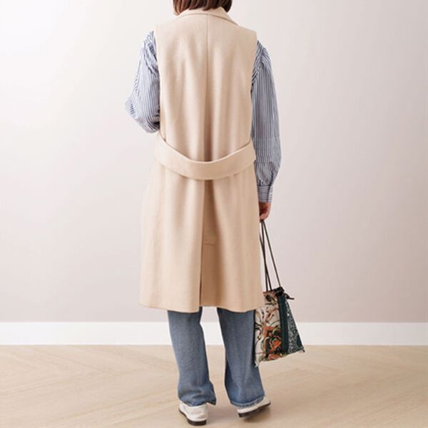 BELLUNA（ベルーナ）の「ウール調素材ロングジレ（ジレ）」｜詳細画像