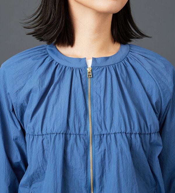 BELLUNA（ベルーナ）の「シアー素材ギャザーデザインブルゾン（ブルゾン）」｜詳細画像