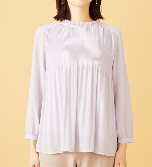 BELLUNA（ベルーナ）の「〈セレモニースタイル〉細プリーツデザインブラウス（ブラウス）」｜詳細画像