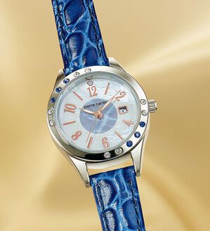 BELLUNA（ベルーナ）の「＜ピエールカルダン＞天然石・牛革ベルトソーラー時計（腕時計）」｜詳細画像