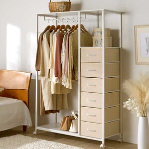 iellio（イエリオ）の「ボックス付きハンガーラック＜衣類収納＞（ハンガーラック）」｜詳細画像