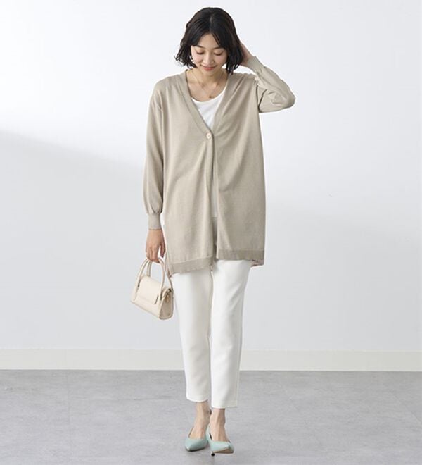 BELLUNA（ベルーナ）の「スタイルアップ！バックプリーツカーディガン（ニットカーディガン）」｜詳細画像