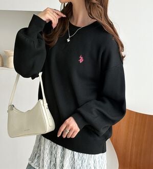 GeeRA（ジーラ）の「【U.S. POLO ASSN.】スウェットライクニット（ニット・セーター）」｜ブラック