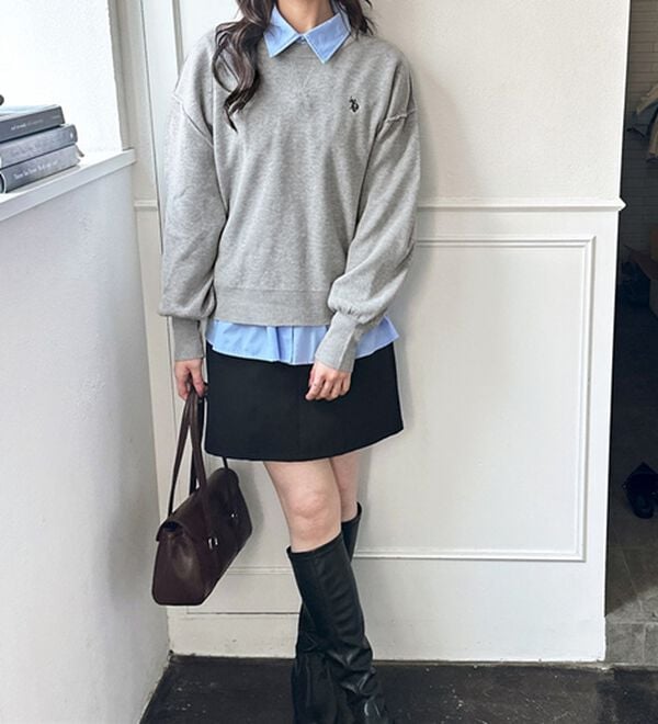 GeeRA（ジーラ）の「【U.S. POLO ASSN.】スウェットライクニット（ニット・セーター）」｜詳細画像