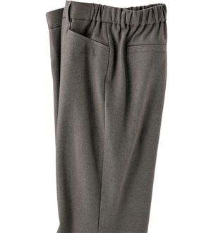 BELLUNA（ベルーナ）の「ソフトタッチ上品美ピンタックパンツ（フルレングスパンツ）」｜モカ系