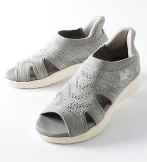 BELLUNA（ベルーナ）の「＜バルモラル＞サッと履けるニットサンダル（サンダル・ミュール）」｜グレー