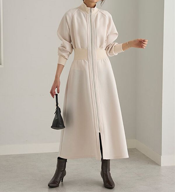 BELLUNA（ベルーナ）の「【ＳＭＡＲＴ　ＥＣＯ　ＪＥＲＳＥＹ】リブ切替ワンピース（ロングワンピース）」｜詳細画像