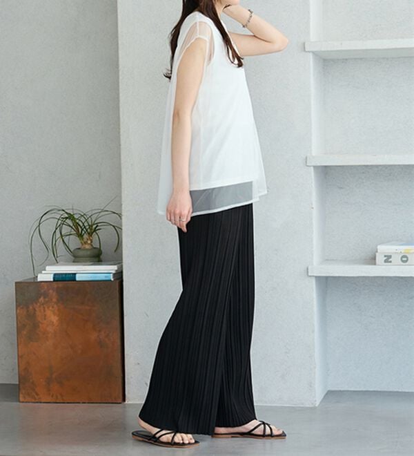 GeeRA（ジーラ）の「【スッキリ細見え】イージー美脚パンツ（フルレングスパンツ）」｜詳細画像