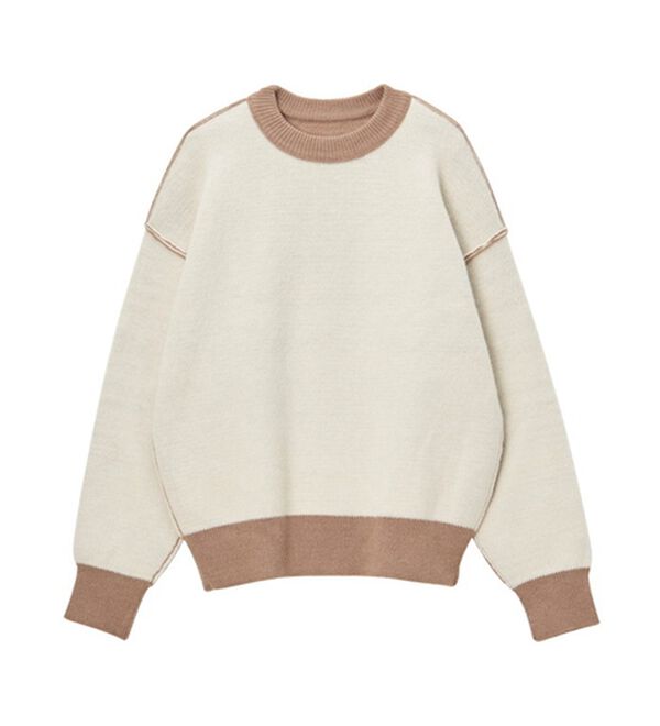 GeeRA（ジーラ）の「リバーシブル配色プルオーバー（ニット・セーター）」｜詳細画像