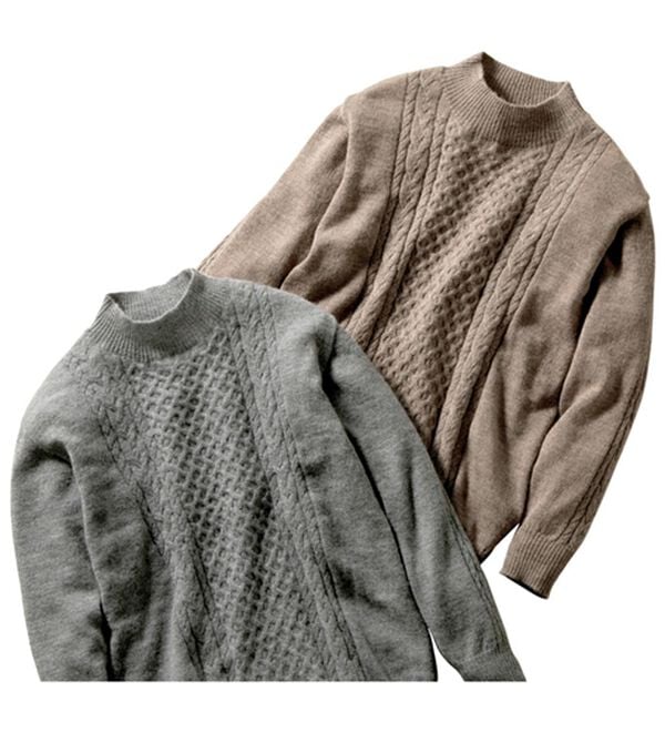 「ベビーアルパカ１００％上質セーター（メンズニット・セーター）」｜詳細画像