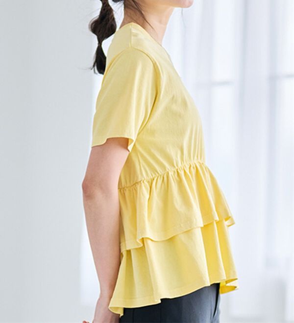 RANAN（ラナン）の「ピグメントフリルトップス（カットソー）」｜詳細画像