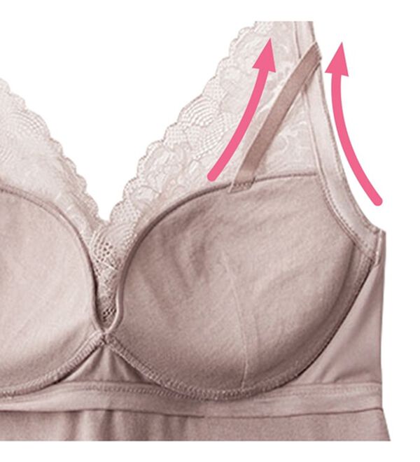 LAVIENNE（ラヴィエンヌ）の「４０代からのラクでもキレイブラキャミ（ブラトップ・カップ付きインナー）」｜詳細画像