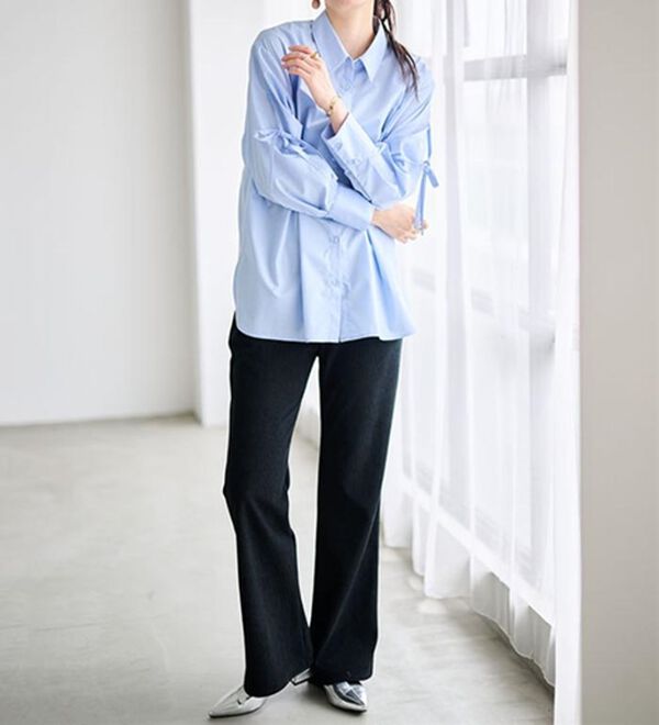 RANAN（ラナン）の「あったか裏ベロアニットコールフレアパンツ（フルレングスパンツ）」｜詳細画像