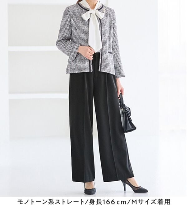 alotta（アロッタ）の「【選べるパンツ】洗える！３点セット着回し力抜群スーツ（パンツスーツ）」｜詳細画像