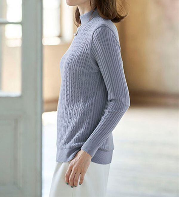 BELLUNA（ベルーナ）の「洗える！裏ベロアあったかセーター（ニット・セーター）」｜詳細画像